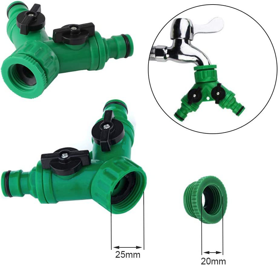 Household faucet Y-type three-way quick-connect diverter hose quick-connect connector