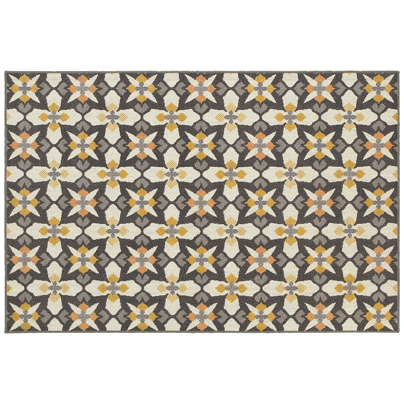 StyleHaven Longview Cross Panel Indoor Outdoor Rug