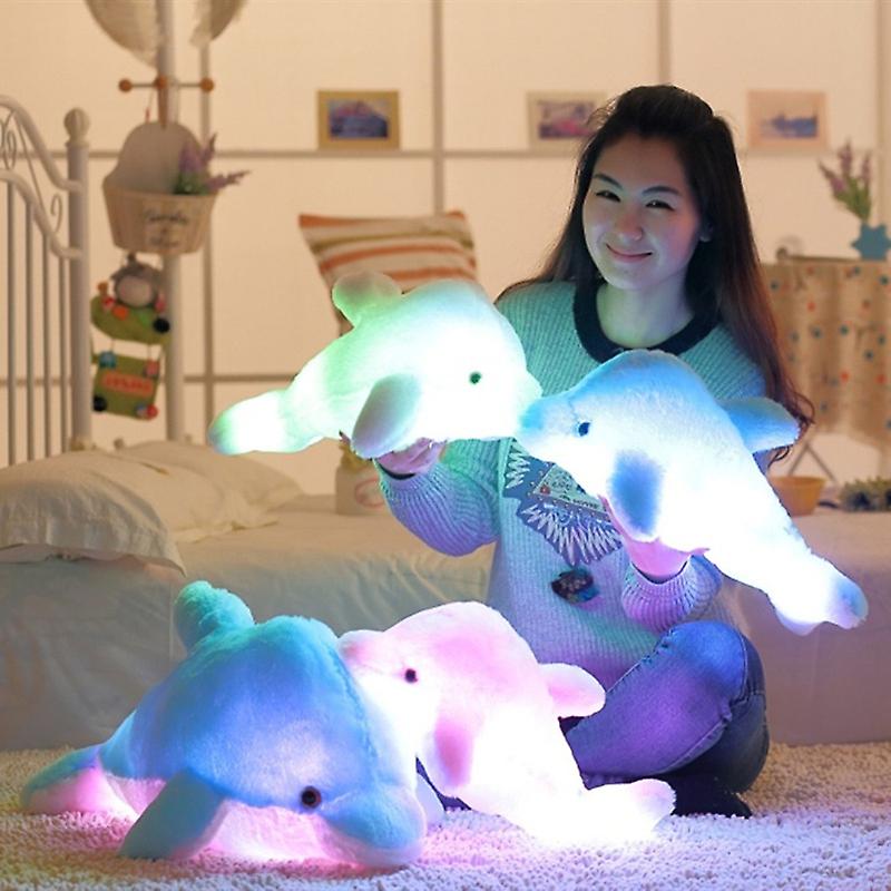 Led Colorful Dolphin Plush Toy Christmas Gift