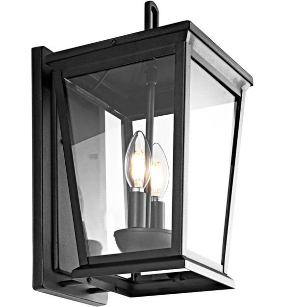 Morla Outdoor Wall Lantern Black Safavieh