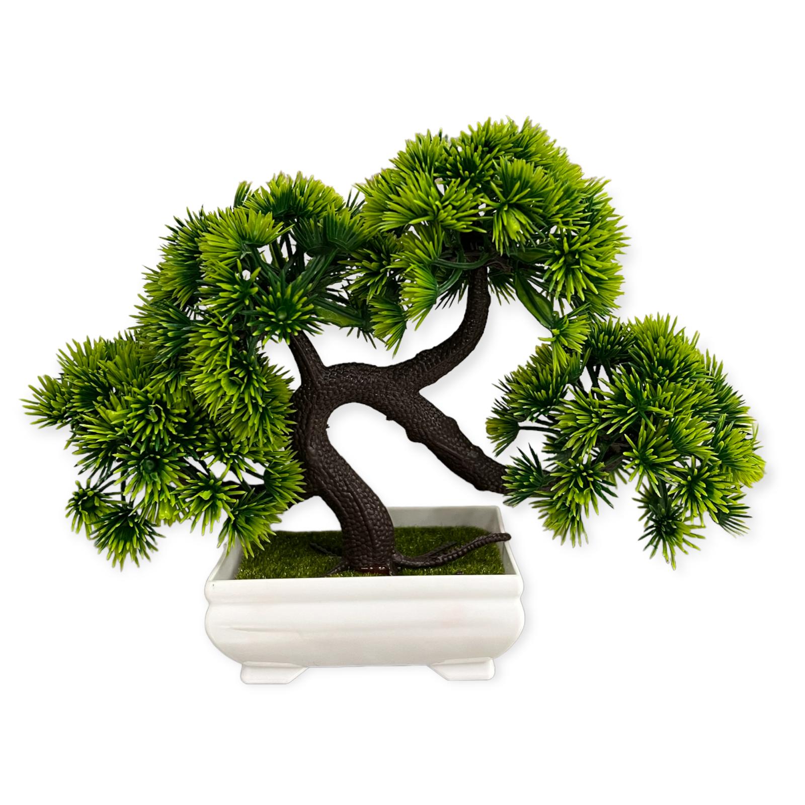 Artificial : Green Bonsai with Pot