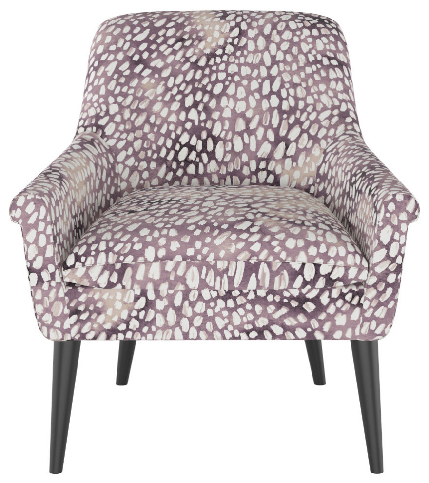 West Loop Chair  Aqua Dot Lavender   Midcentury   Armchairs And Accent Chairs   by Skyline Furniture Mfg Inc  Houzz