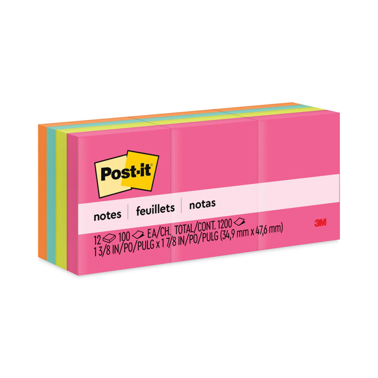 Original Pads in Poptimistic Collection Colors by Post-itandreg; Notes MMM653AN