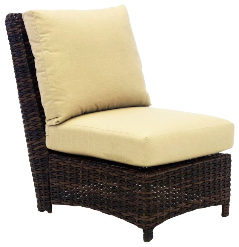 St. Tropez Armless Piece   Tropical   Armchairs And Accent Chairs   by South Sea Outdoor Living  Houzz