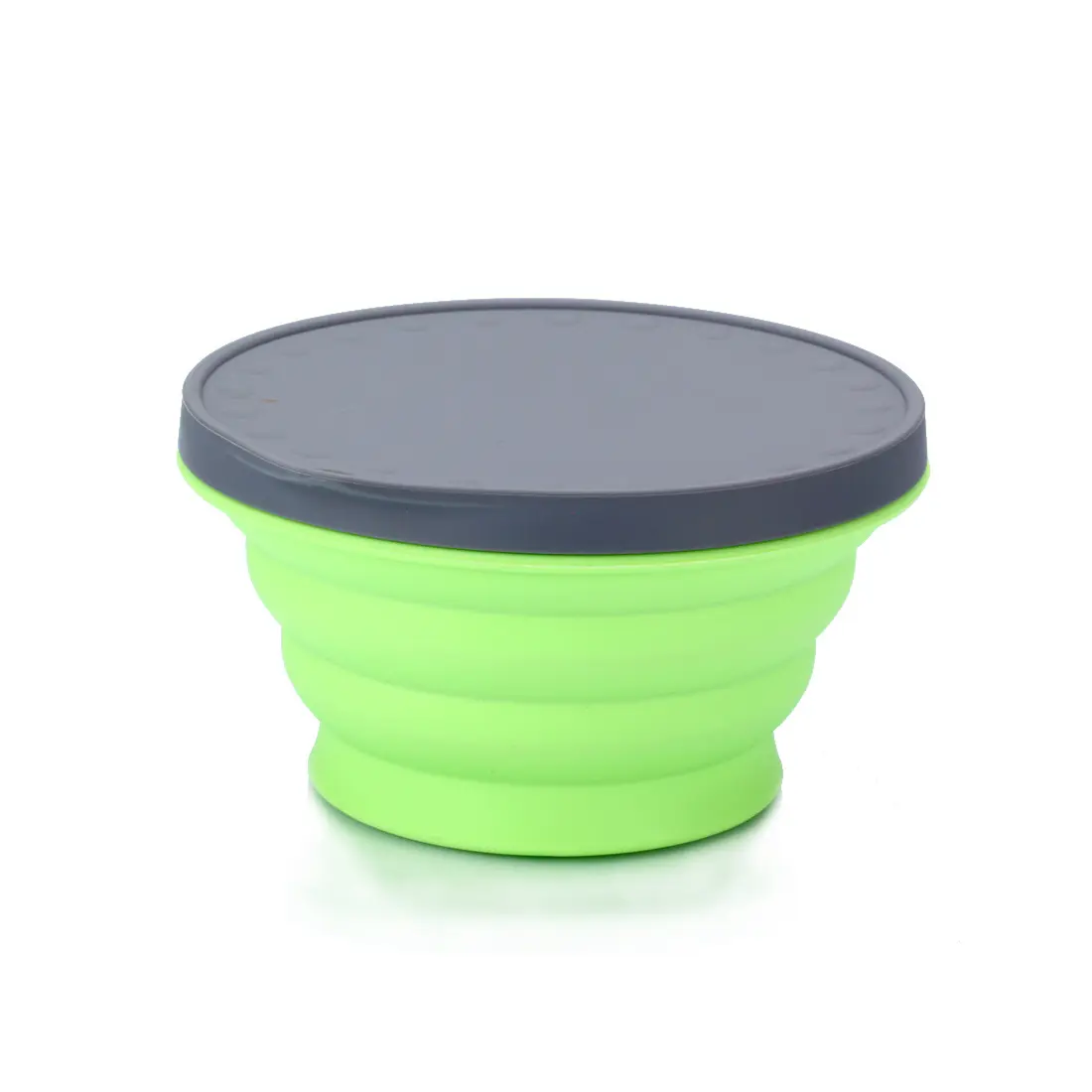 BPA Free Food Container Dinnerware Portable Collapsible Camping Salad Bowl Silicone With lid