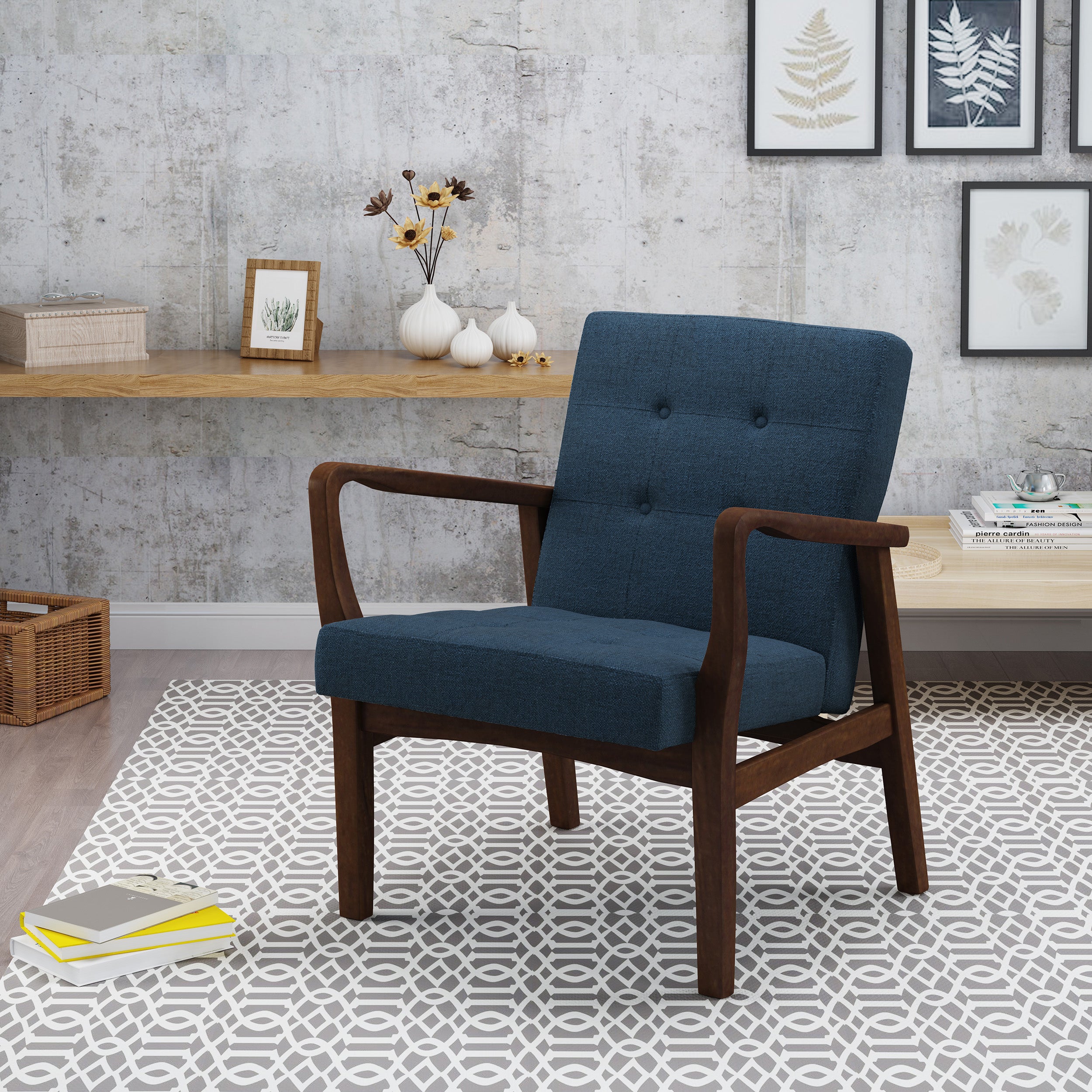 Gunther French-Style Contemporary Fabric Club Chair