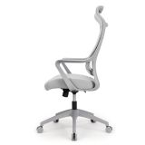 Lenzer Mesh High-Back Task Chair， Gray， BIFMA Certified