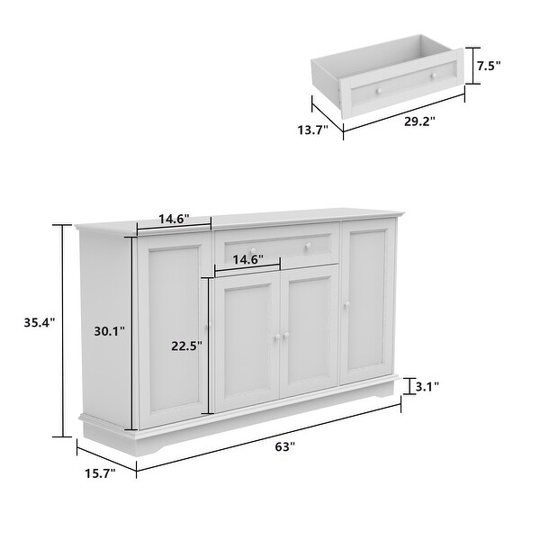 Sideboard Glass Door Buffet Cabinet Sideboard Cabinet Console Table