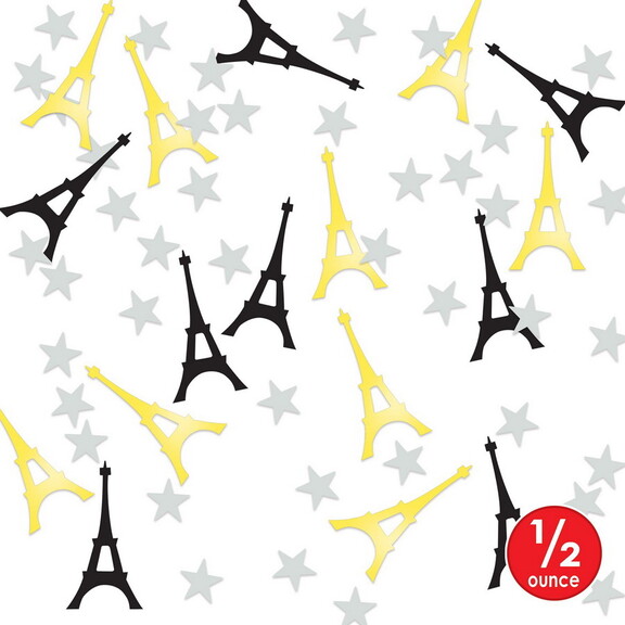 Beistle CN300 Eiffel Tower Confetti  black  gold  ...