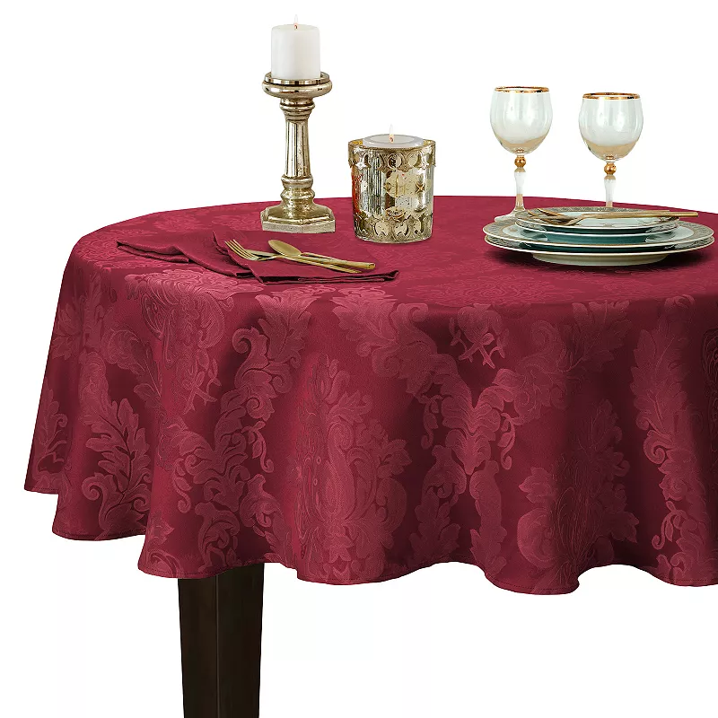 Elrene Home Fashions Barcelona Jacquard Damask Round Tablecloth