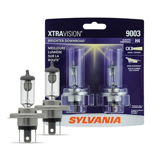 Sylvania 9003 also Fits H4 Xtravision Halogen Headlight Bulb contains 2 Bulbs