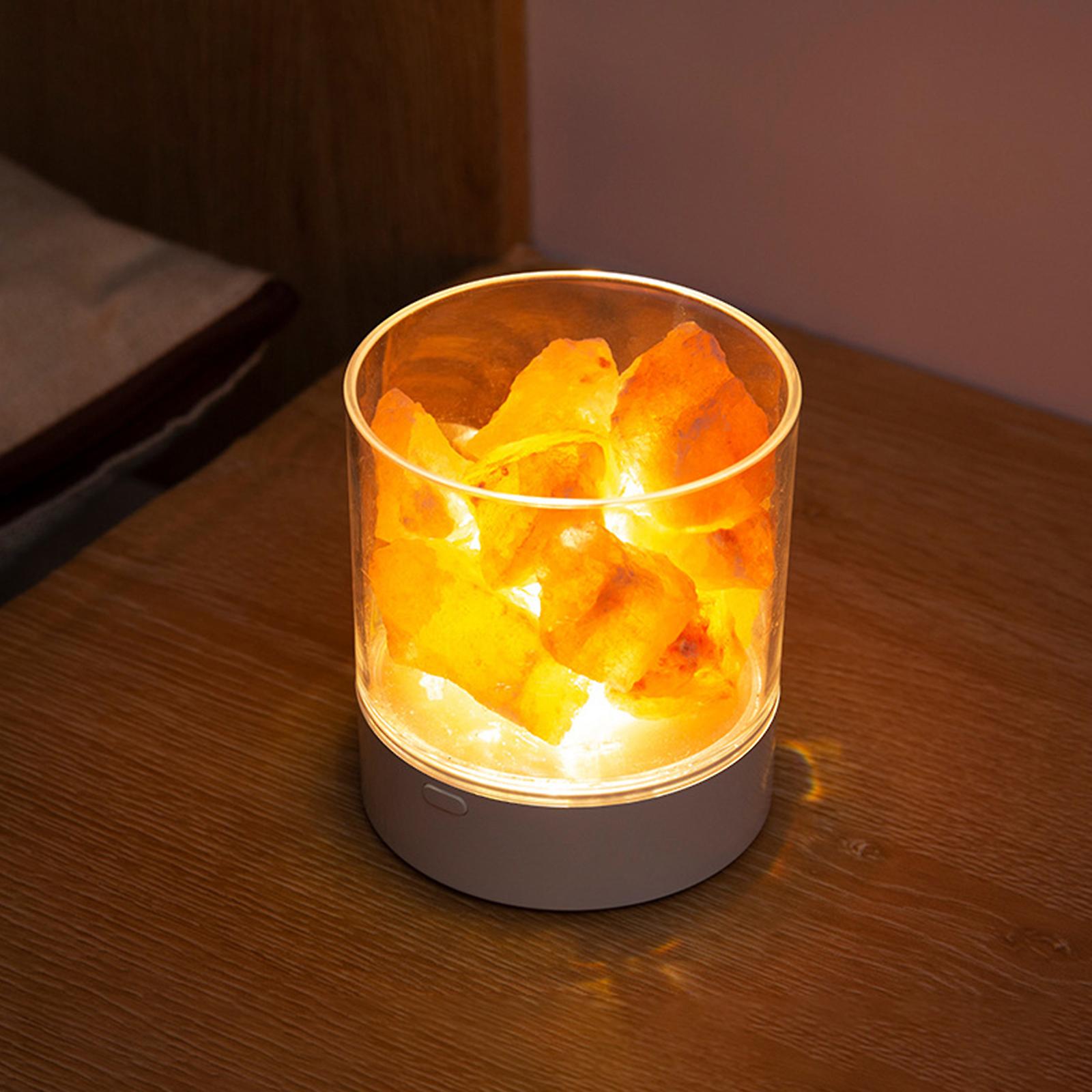 Himalayan Salt Stone Night Light 7 Colors Led Rock Crystal Lamp Portable Usb Natural Air Purification Lamp For Car Home Office Bedroom Desktop Decorat