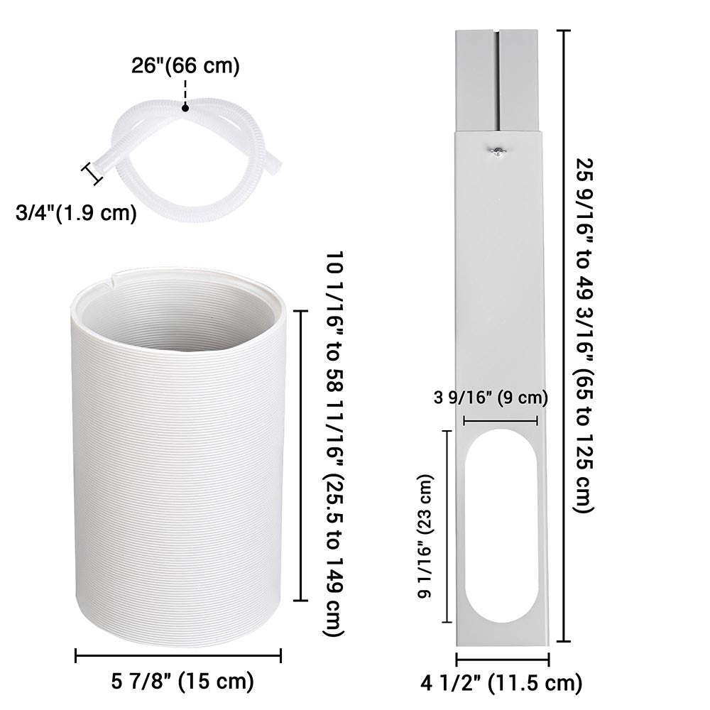 Yescom Window Vent Kit for Portable AC 5 7/8