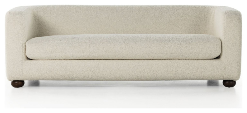 Gidget Sheepskin Natural Sofa 84 quot  Traditional   Sofas   by Zin Home  Houzz