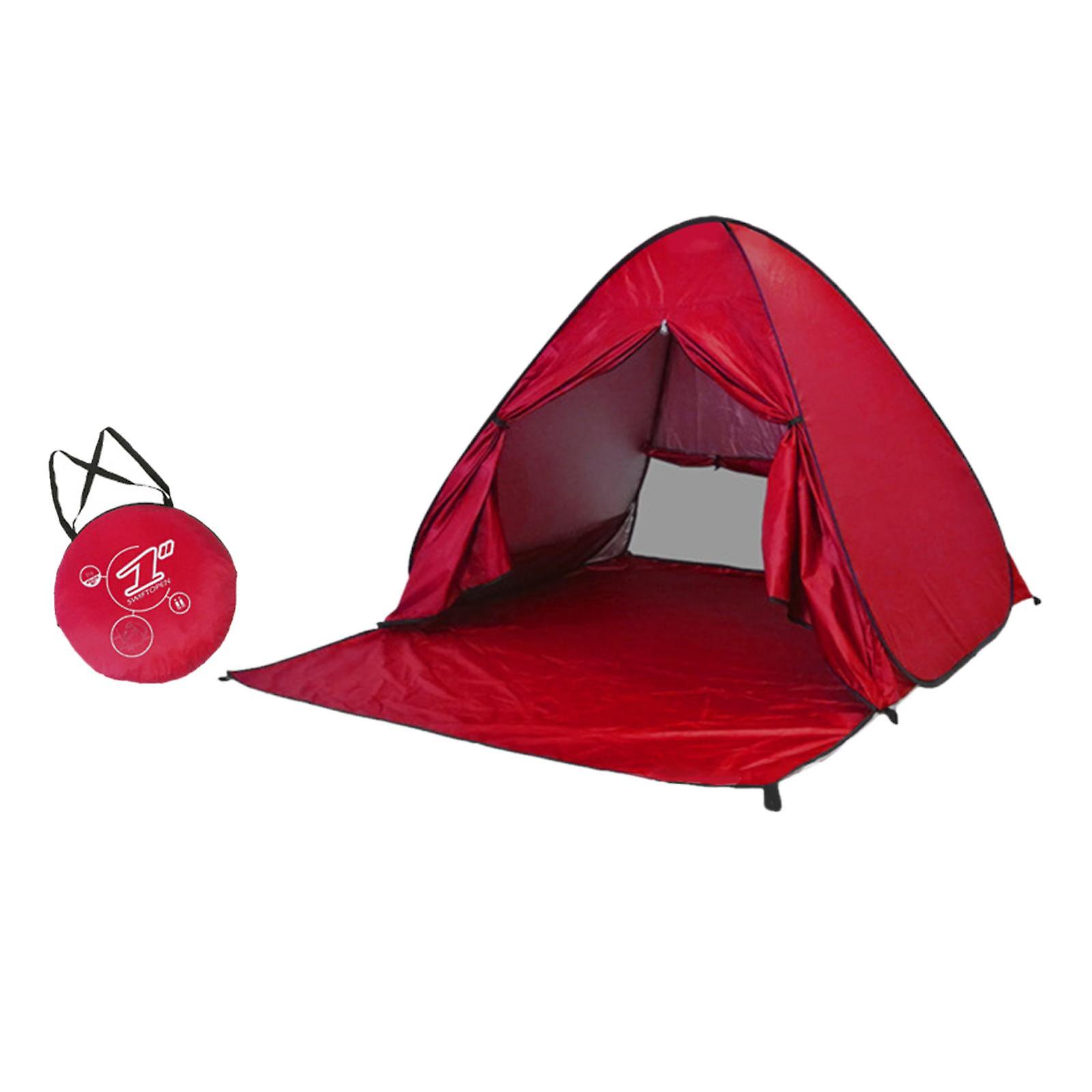 Beach Tent Automatic Beach Tent Pop Up Tent For Beach Mountaineering Fishing Red