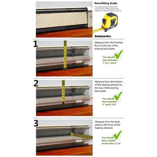 Baseboarders Basic Series 5 ft. Galvanized Steel Easy Slip-On Baseboard Heater Cover Left and Right Endcaps [1] Cover [2] Endcaps BC001-60-EC004 SET-WHT