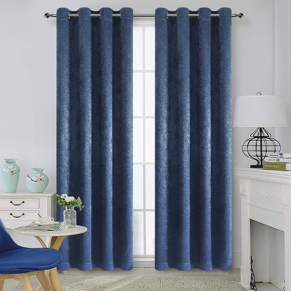 Thermal Insulated Blackout Grommet Top Curtain Panel Pair 52\