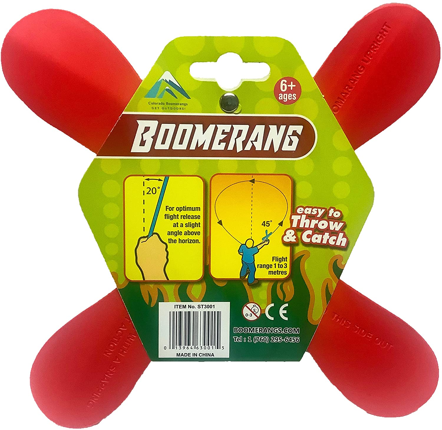 Indoor Boomerang 2 Pack - Great Beginner Boomerangs for Kids or Adults. Soft and Safe.