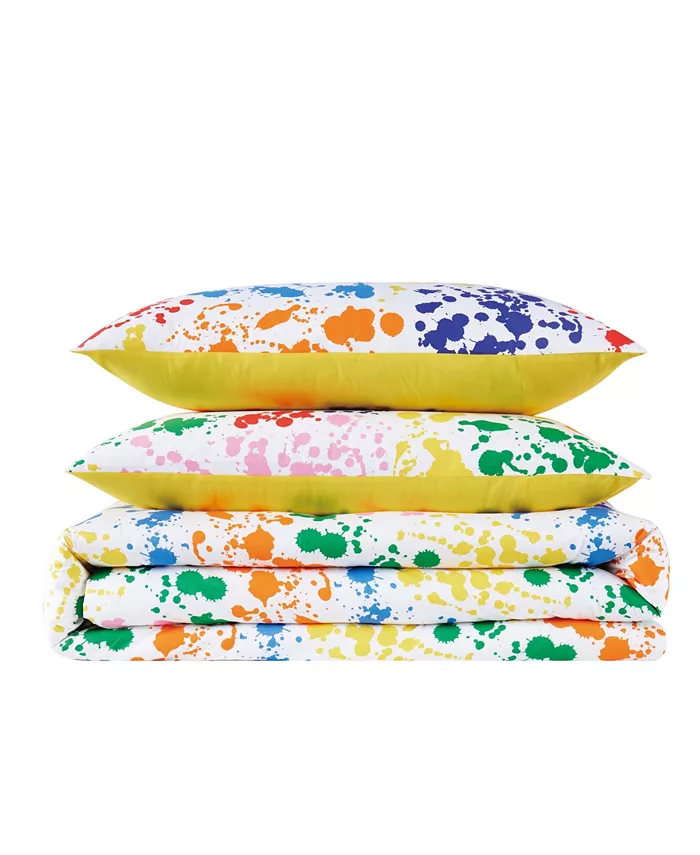 Crayola Splatter 3 Piece Comforter Set  Full Queen