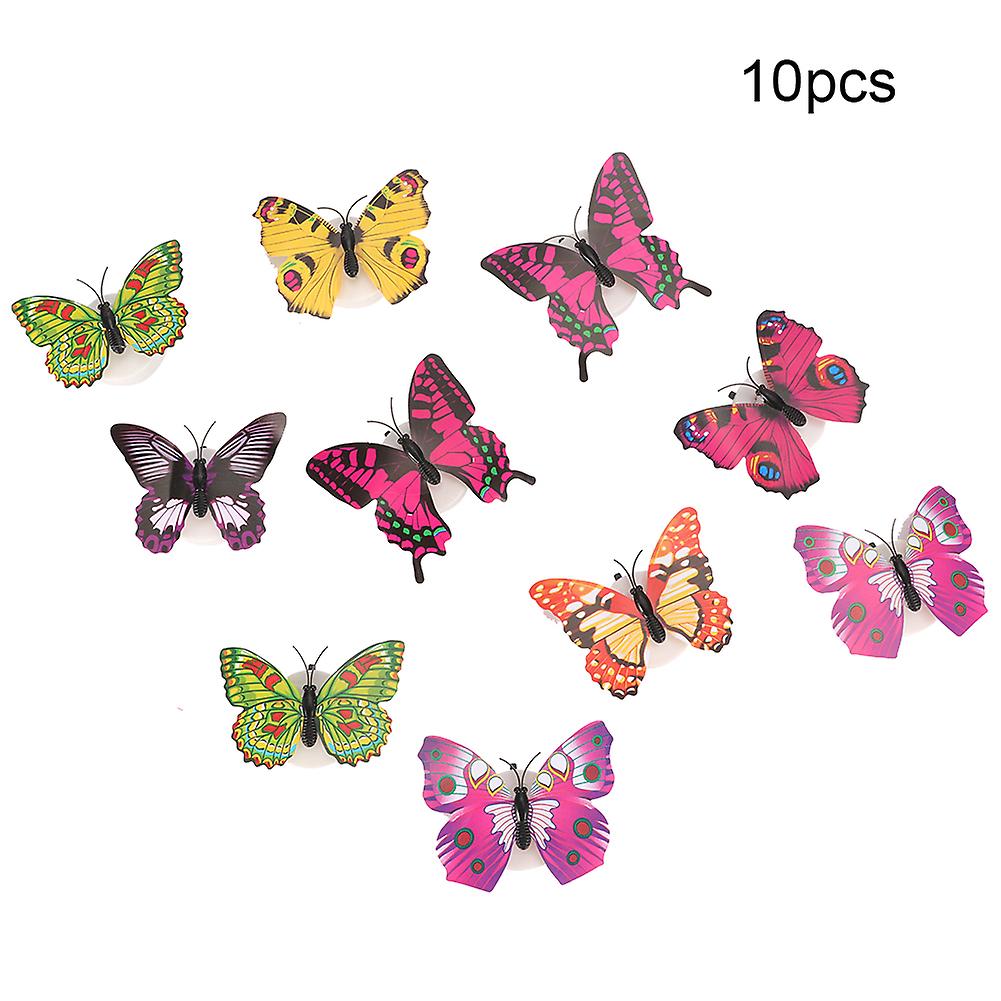 10pcs Glowing Butterfly Luminous Wall Decals Diy Stickers Glow In The Dark For Children Room