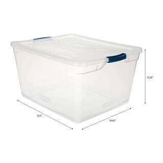 Rubbermaid Cleverstore 71 qt. Latching Plastic Storage Container and Lid (8-Pack) 2 x RMCC710010-4pack