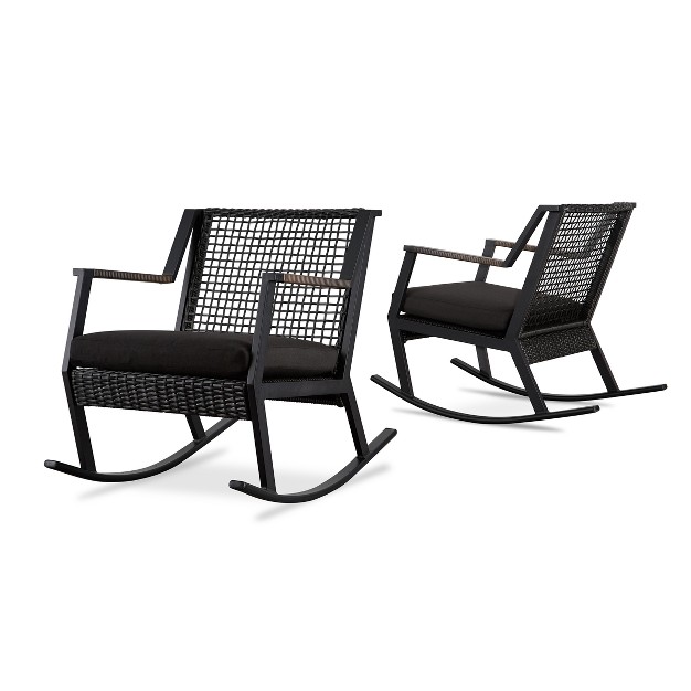 Calvin Rocker Set Of 2 Black Real Flame