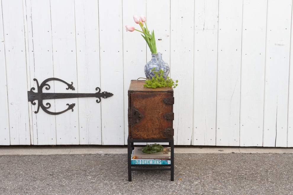 19th Century Leather Tansu Side Table   Rustic   Side Tables And End Tables   by De cor  Houzz