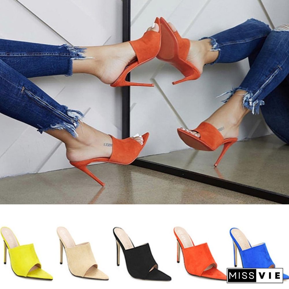 Ladies Ankle Strap Pumps Stiletto Sandals Women High Heels