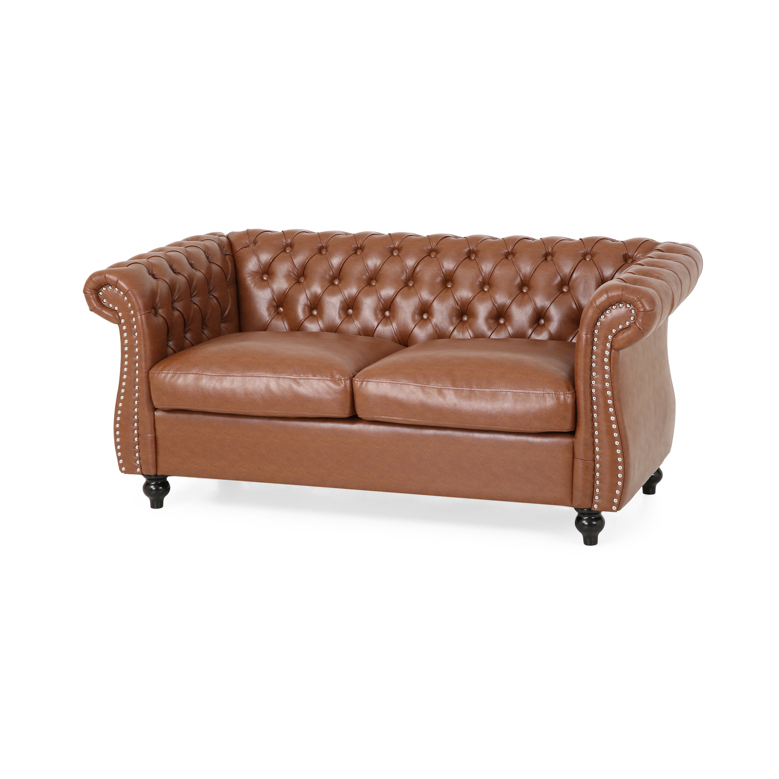 Madelena Traditional Chesterfield Loveseat and Club Chair Set