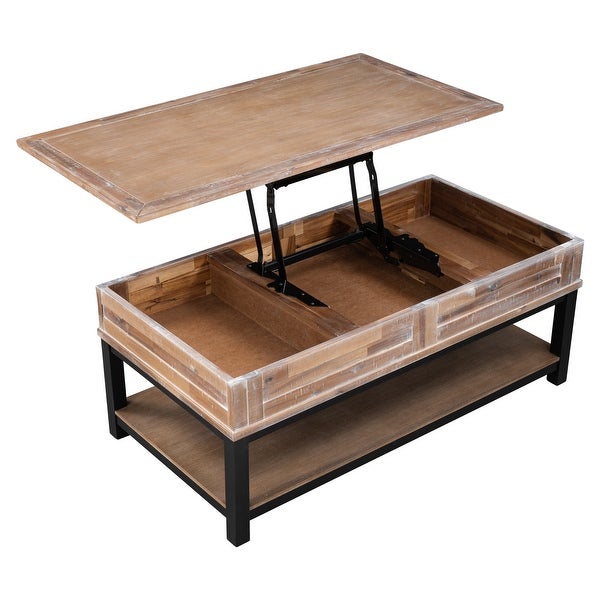 Lift Top Coffee Table with Inner Storage Space