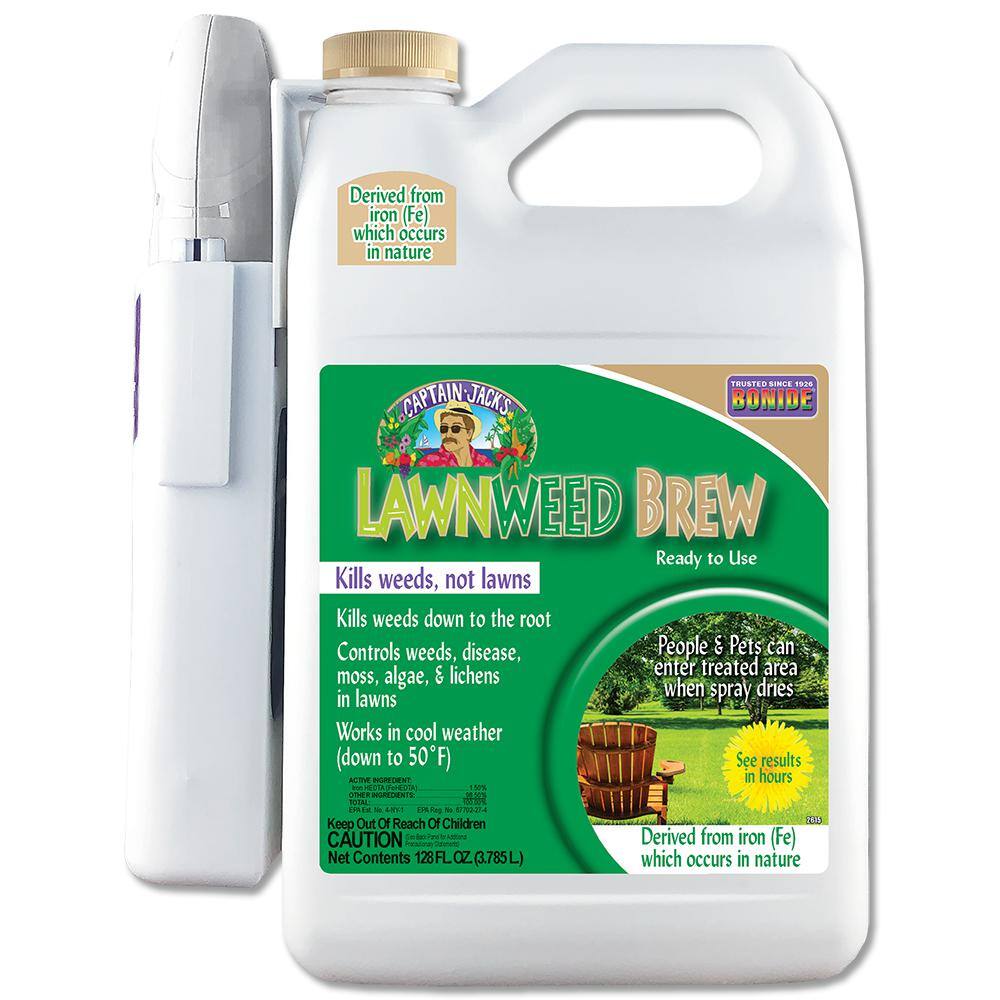 Bonide Captain Jack's Lawnweed Brew 128 oz. Ready-to-Use Spray Controls Weeds Moss Algae Lichens and Disease 2615