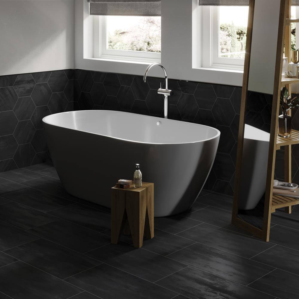 Corso Italia Ray Black 12 in. x 24 in. Porcelain Floor and Wall Tile (15.50 sq. ft.Case) 610010002822