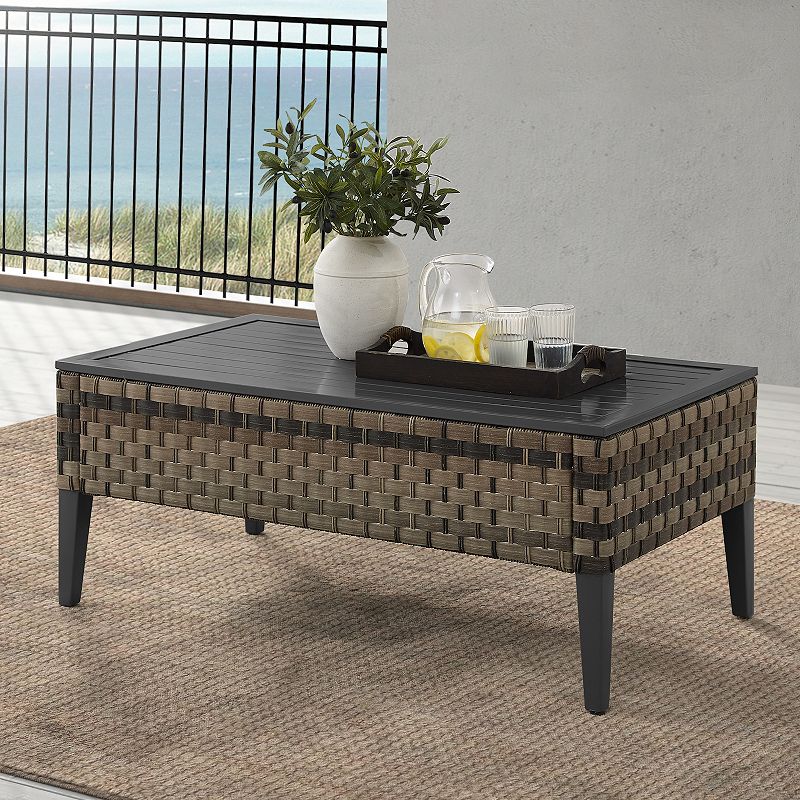 Crosley Prescott Outdoor Wicker Coffee Table