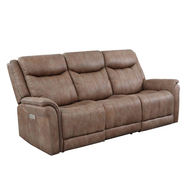 Morrison Power Recliner Sofa Camel Steve Silver Co