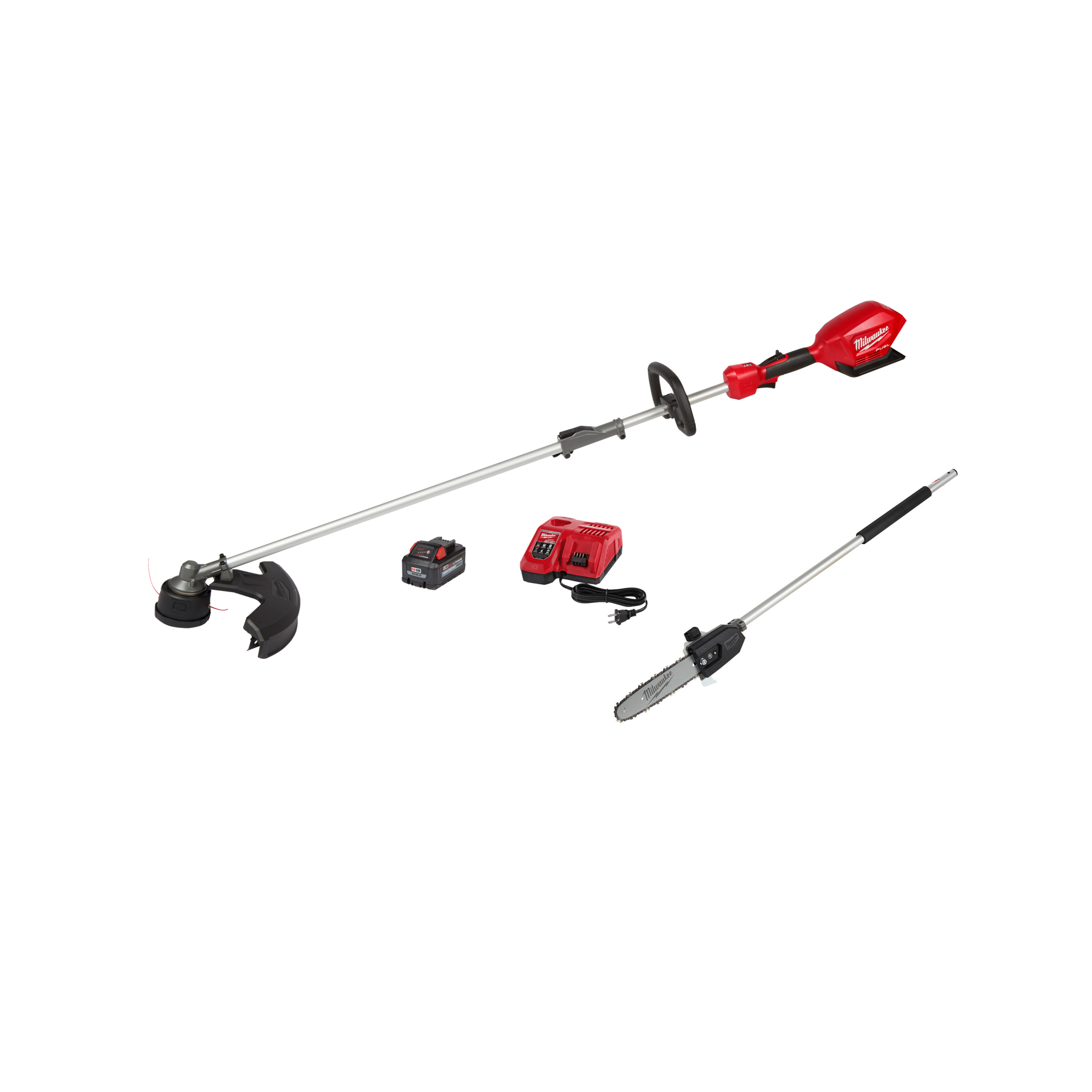 MW M18 FUEL Quik-lok Outdoor Power Equipment String Trimmer + Pole Saw Collection