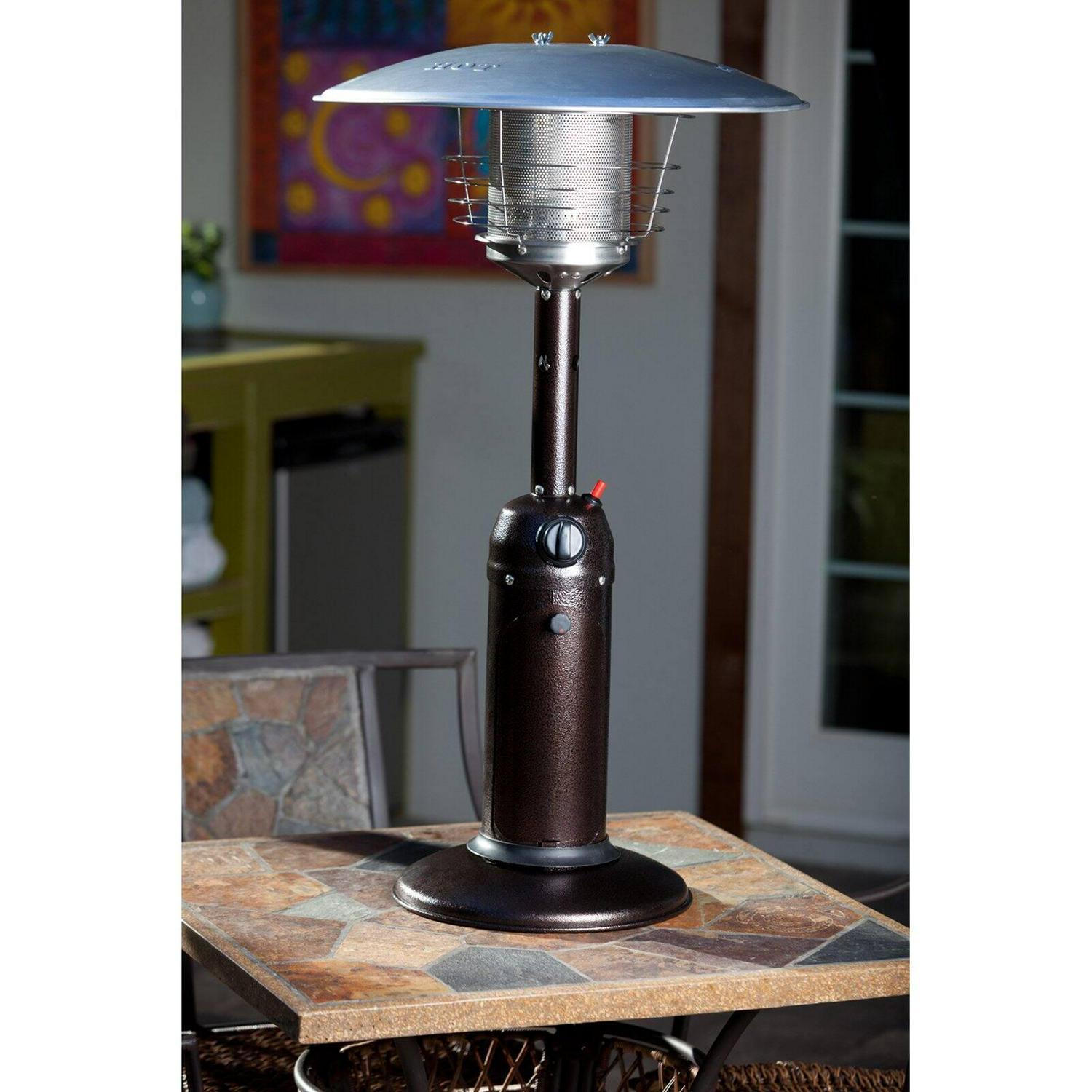 AZ Patio Heater Portable Hammered Bronze Tabletop Heater