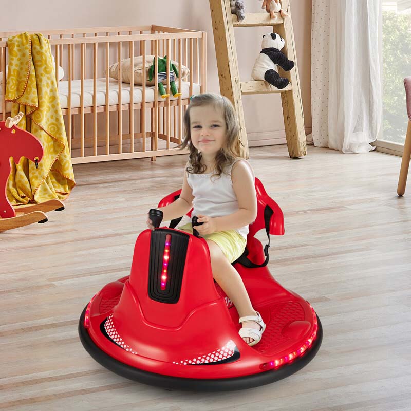 12V Electric Ride on Bumper Car for Kids, Battery Powered Race Car Bumping Toy with 360 Degree Spin