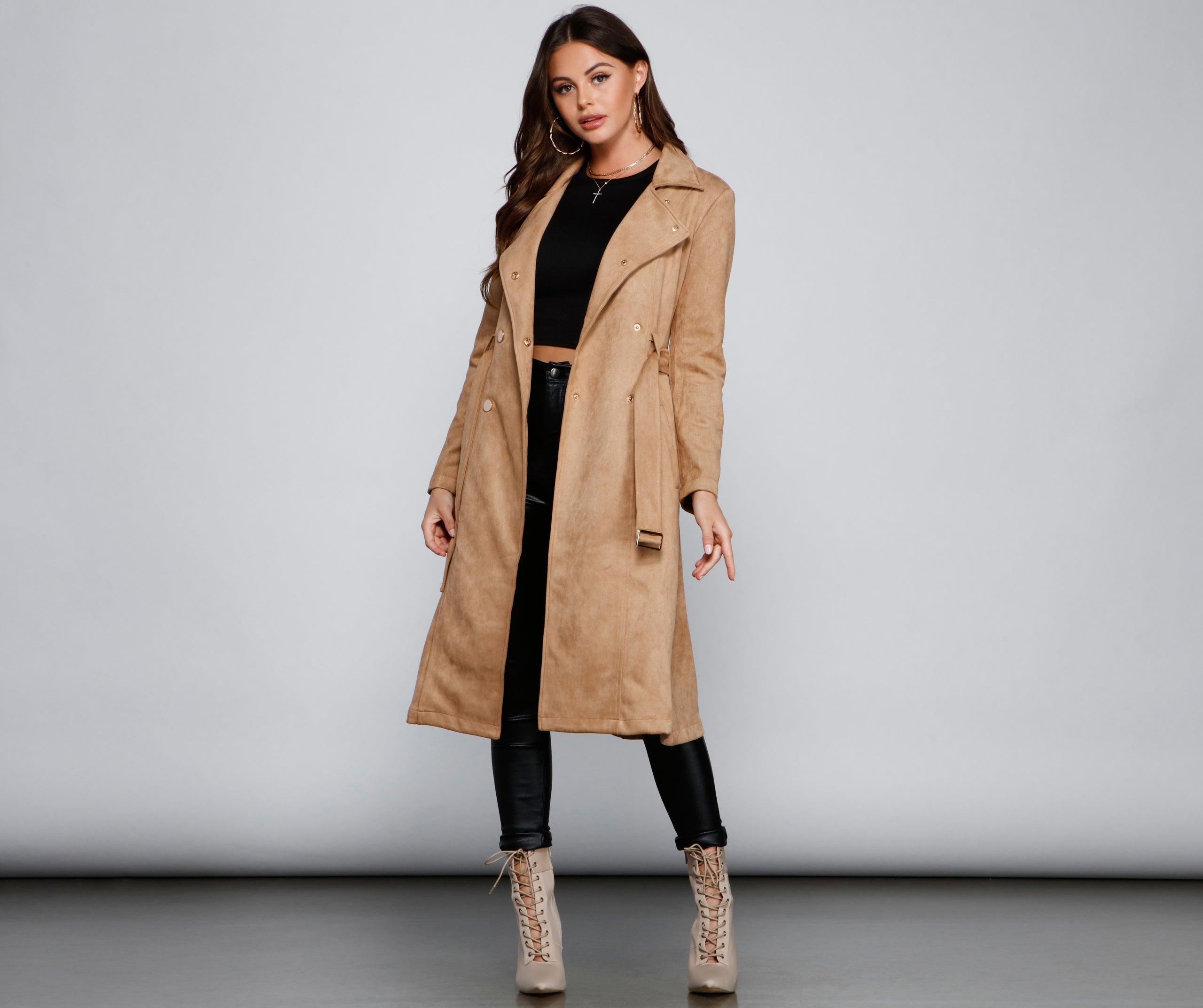 Chic Sophistication Moto-Style Trench