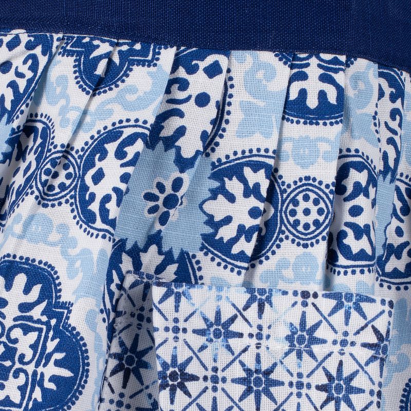 31 x 40 Blue and White Lagos Print Apron