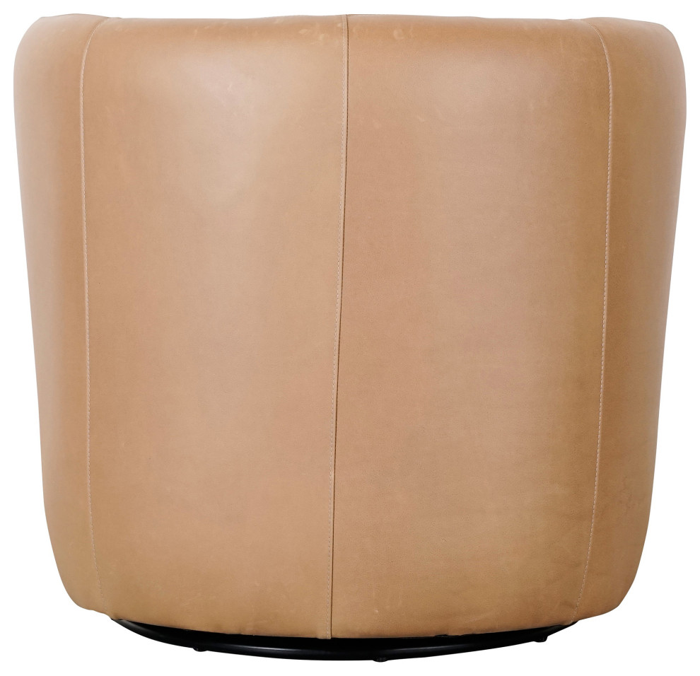 Bronson Swivel Accent Chair Saddle by Kosas Home   Contemporary   Armchairs And Accent Chairs   by Kosas  Houzz