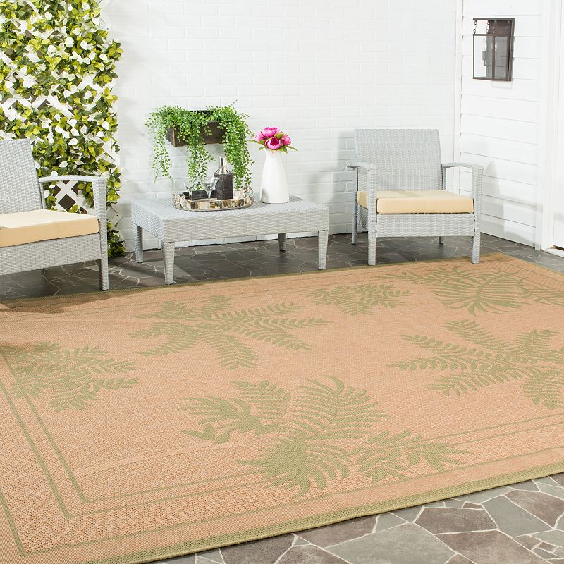 Safavieh Courtyard Leaf Indoor Outdoor Rug