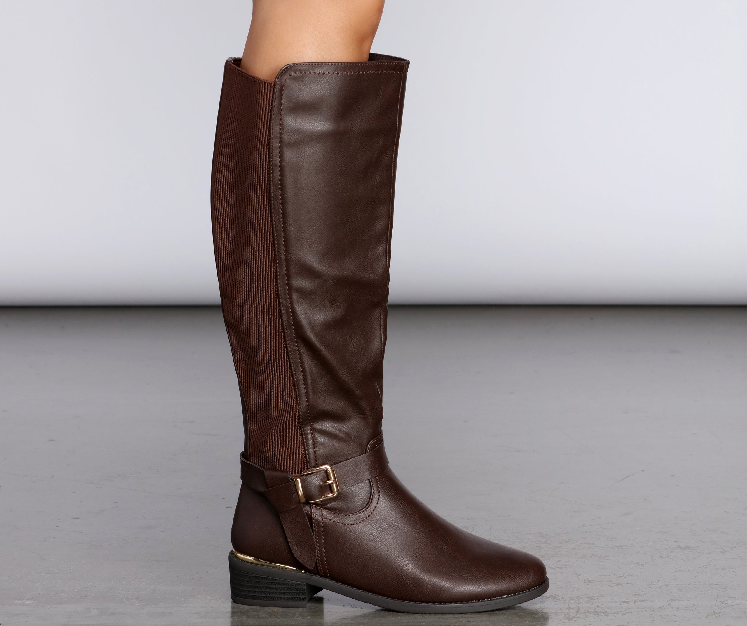 Ride Out In Style Faux Leather Boots