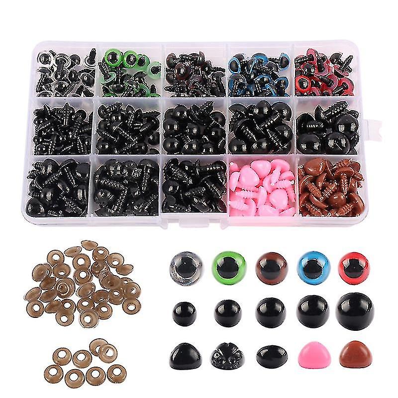 560pcs Safety Eyes And Noses Plastic Dolls Eyes Nose With Gasket Toy Eyes For Dolls