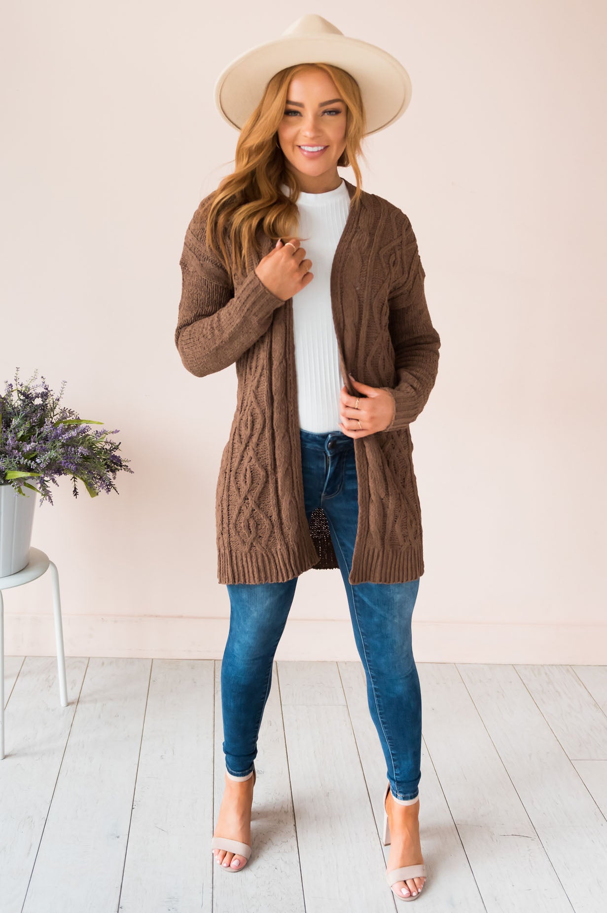 Warms My Heart Modest Chenille Cardigan