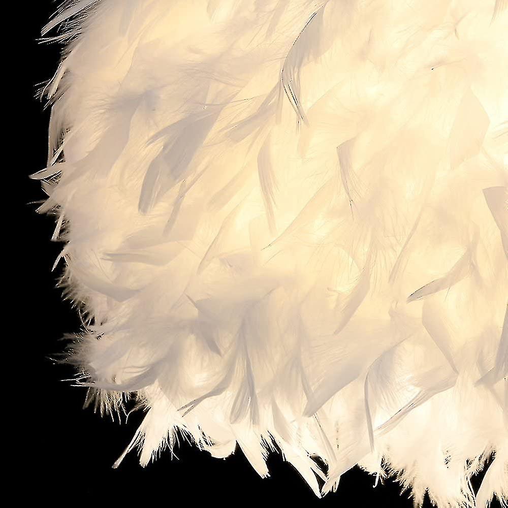 1 Feather Chandelier E27， Inner Diameter 15cm Personality Light Luxury Living Room Romantic Warm Light Bedroom Badminton