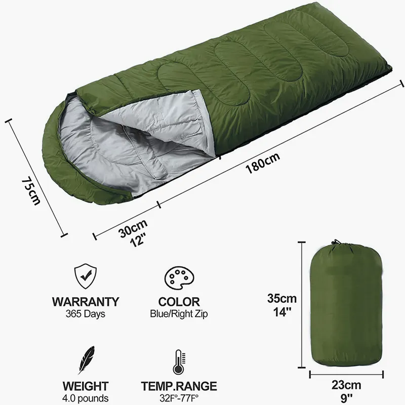 Camping Sleeping Bag Winter Tourist Sleeping Bags Portable Tent Travel Backpacking Folding Bed For Hiking Camping Equipment