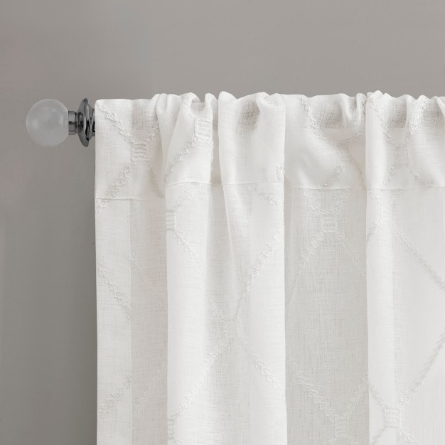 Clarissa Diamond Sheer Curtain Panel