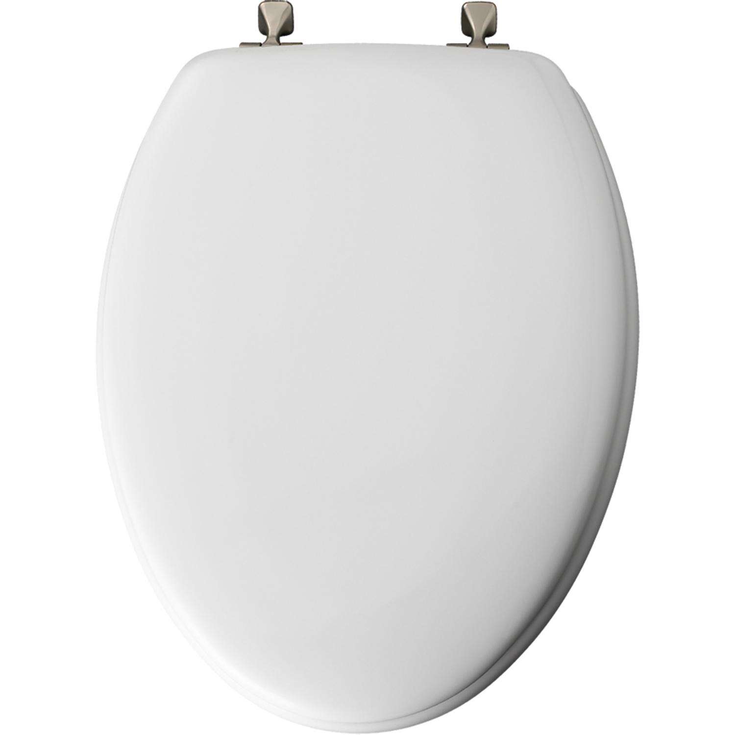 Mayfair by Bemis Edgewater Elongated White Enameled Wood Toilet Seat