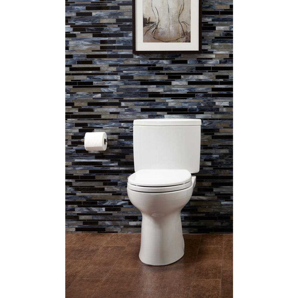 TOTO Drake II 2-Piece 1 GPF Single Flush Elongated ADA Comfort Height Toilet in Cotton White SoftClose Seat Included MS453124CUFG#01