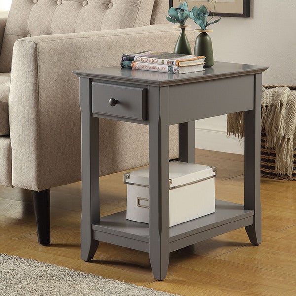 Acme Furniture Bertie Wood Transitional Side Table